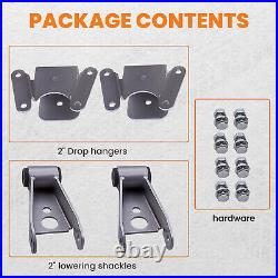 4 Rear Drop Lowering Kit for Dodge Ram Charger D100 D150 2WD 1972-1993