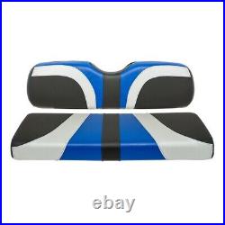 Blade Golf Cart Rear Seat Covers for Genesis 250/300 Seat Kits-Blue/Silver/Black