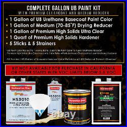 Bright Silver Metallic Premium Gallon Kit URETHANE BASECOAT Car Auto Paint Kit