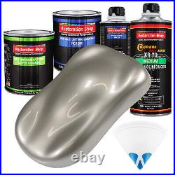 Bright Silver Metallic Quart Kit Low VOC URETHANE BASECOAT Car Auto Paint Kit