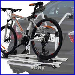 Car Trunk Rear Mounting MILD Steel Bike Rack Bicycle Carrier+bracket Kit Silver