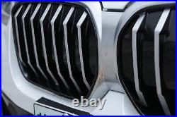 For BMW IX3 2022 Car Front Bumper Hood Kidney Grille Grill Kit Silver Line Style