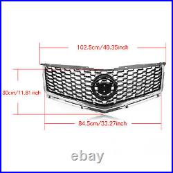 For Cadillac SRX 2010-2016 2011 Car Front Bumper Grille Grill Cover Kit Silver