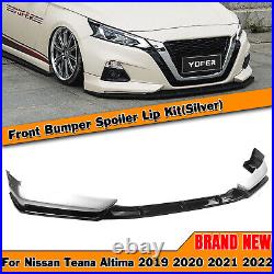For Nissan Teana Altima 2019-2022 Car Front Bumper Splitter Lip Body Kit Silver