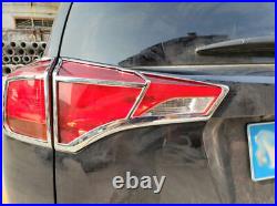 For Toyota RAV4 2013-2015 Chrome Silver Car Exterior Rear Tail Light Lamp Cover