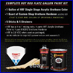 HOT ROD FLATZ Firemist Pewter Silver Gallon Kit URETHANE Flat Auto Car Paint Kit