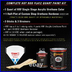 HOT ROD FLATZ Firemist Pewter Silver Quart Kit URETHANE Flat Auto Car Paint Kit