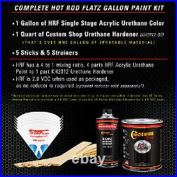 HOT ROD FLATZ Silver Aqua Metallic Gallon Kit URETHANE Flat Auto Car Paint Kit
