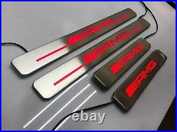 Kit-car G Wagon Red LED Door Sills Scuff Plates fit G63 W463A 2018+ Set 4 pcs