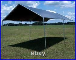 Lost Woods 10' x 20' All-Purpose Car Port Canopy Kit with 12' x 20' Silver Tarp