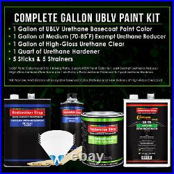 Pewter Silver Metallic Gallon Kit Low VOC URETHANE BASECOAT Car Auto Paint Kit
