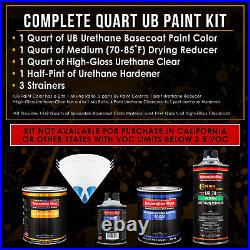 Pewter Silver Metallic Quart URETHANE BASECOAT CLEARCOAT Car Auto Body Paint Kit