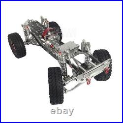 SCX10 1/10 RC Rock Crawler Cars KIT CNC Aluminium Alloy 4WD Frame Chassis Silver