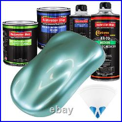 Silver Aqua Metallic Quart Kit Low VOC URETHANE BASECOAT Car Auto Body Paint Kit