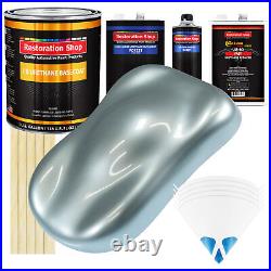 Silver Blue Metallic Gallon URETHANE BASECOAT CLEARCOAT Car Auto Paint FAST Kit