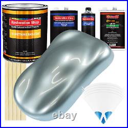 Silver Blue Metallic Gallon URETHANE BASECOAT CLEARCOAT Car Auto Paint Kit