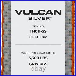 VULCAN Lasso Snap Hook Tie Down Kits Stake Pocket D Rings Silver Series